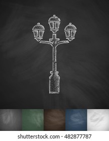 lamp icon. Hand drawn vector illustration