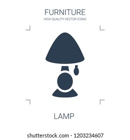 lamp icon. high quality filled lamp icon on white background. from furniture collection flat trendy vector lamp symbol. use for web and mobile