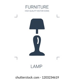 lamp icon. high quality filled lamp icon on white background. from furniture collection flat trendy vector lamp symbol. use for web and mobile