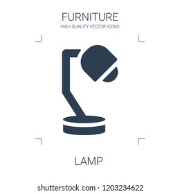 lamp icon. high quality filled lamp icon on white background. from furniture collection flat trendy vector lamp symbol. use for web and mobile
