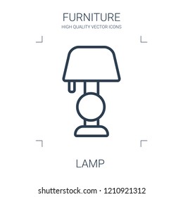 lamp icon. high quality line lamp icon on white background. from furniture collection flat trendy vector lamp symbol. use for web and mobile