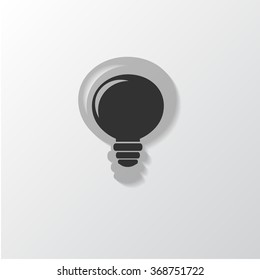 lamp icon Idea symbol.