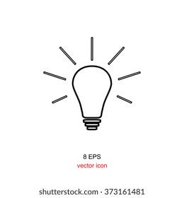Lamp Icon Or Idea Symbol.