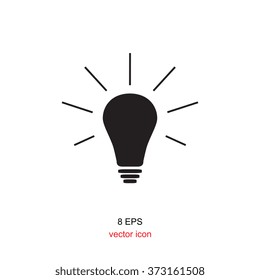 Lamp Icon Or Idea Symbol.