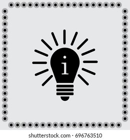 Lamp icon, idea vector illustration