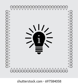 Lamp icon, idea vector illustration