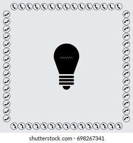 Lamp icon, idea vector illustration