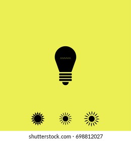 Lamp icon, idea vector illustration