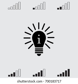 Lamp icon, idea vector illustration