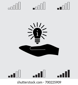 Lamp icon, idea vector illustration