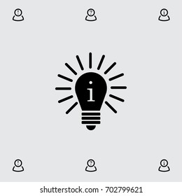 Lamp icon, idea vector illustration