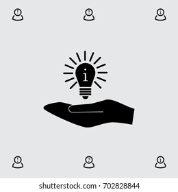 Lamp icon, idea vector illustration