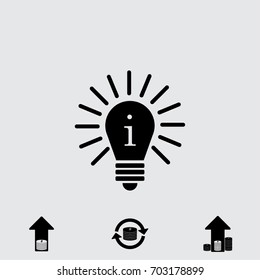 Lamp icon, idea vector illustration