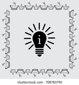 Lamp icon, idea vector illustration