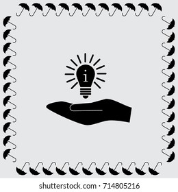 Lamp icon, idea vector illustration