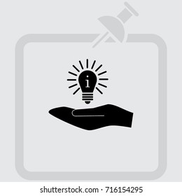 Lamp icon, idea vector illustration