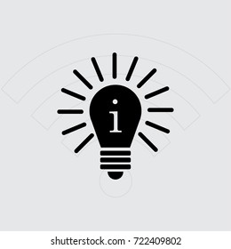 Lamp icon, idea vector illustration