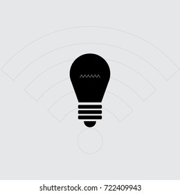Lamp icon, idea vector illustration