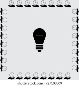 Lamp icon, idea vector illustration