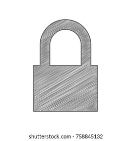 Lamp icon. Idea. Vector. Shaded gray icon on white background. Isolated.
