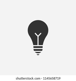 Lamp icon illustration,vector electric sign symbol