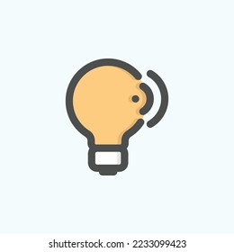  icono de lámpara, internet aislado de cosas colorido icono de contorno en fondo azul claro, perfecto para sitio web, blog, logo, diseño gráfico, medios sociales, UI, aplicación móvil