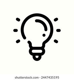 Icono de lámpara, ícono aislado en fondo claro, perfecto para Sitio web, blog, logotipo, Diseño gráfico, redes sociales, UI, App móvil