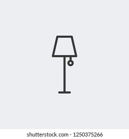 Lamp icon isolated on background. Home decor symbol modern, simple, vector, icon for website design, mobile app, ui. Vector Illustration