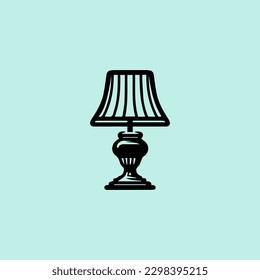 Lamp icon isolated on blue background. Vector illustration
