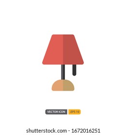 lamp icon isolated on white background. for your web site design, logo, app, UI. Vector graphics illustration and editable stroke. EPS 10.