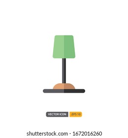 icono de lámpara aislado en fondo blanco. para el diseño de su sitio web, logotipo, aplicación, UI. Ilustración gráfica vectorial y trazo editable. EPS 10.