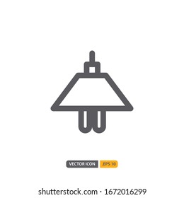 icono de lámpara aislado en fondo blanco. para el diseño de su sitio web, logotipo, aplicación, UI. Ilustración gráfica vectorial y trazo editable. EPS 10.