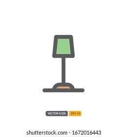 icono de lámpara aislado en fondo blanco. para el diseño de su sitio web, logotipo, aplicación, UI. Ilustración gráfica vectorial y trazo editable. EPS 10.