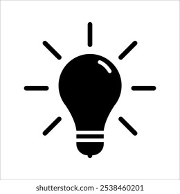 lamp icon isolated on white background