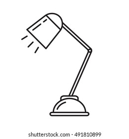 Lamp Icon isolated on white background. Lamp thin line Icon Picture. Lamp Icon vector. Lamp Icon Graphic. Lamp Icon Art. Lamp icon flat. Lamp Graphic. 