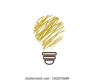 Lamp icon. light bulb icon on white background 