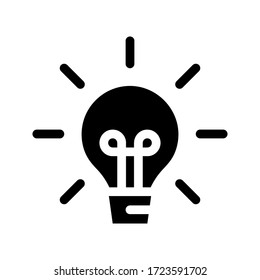 lamp icon - light bulb vector illustration flat style in trendy design isolated on white background. eps 10