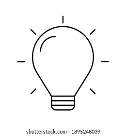 lamp icon - light bulb vector illustration flat style in trendy design