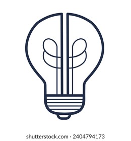 Icono de la lámpara. Ilustración vectorial de luz.
