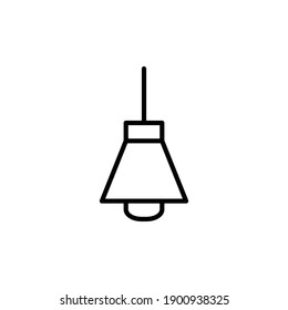 vector de estilo de línea de icono de lámpara para su diseño web