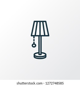 Lamp icon line symbol. Premium quality isolated light element in trendy style.