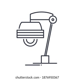 Icono de lámpara, ilustración lineal aislada, vector de línea delgada, signo de diseño web, símbolo de concepto de contorno con trazo editable sobre fondo blanco.