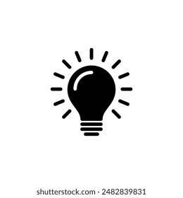 Lamp icon logo design. Light bulb sign and symbol. idea symbol.