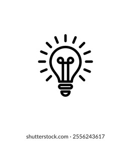 Lamp icon logo design. Light bulb sign and symbol. idea symbol.