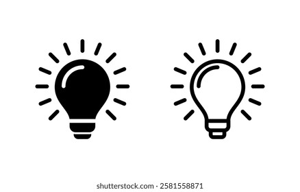 Lamp icon logo design. Light bulb sign and symbol. idea symbol.
