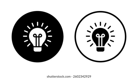 Lamp icon logo design. Light bulb sign and symbol. idea symbol.