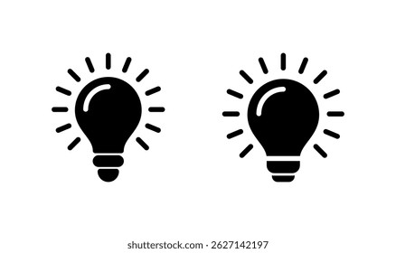 Lamp icon logo design. Light bulb sign and symbol. idea symbol.