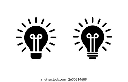 Lamp icon logo design. Light bulb sign and symbol. idea symbol.