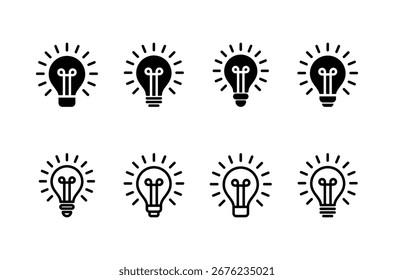 Lamp icon logo design. Light bulb sign and symbol. idea symbol.