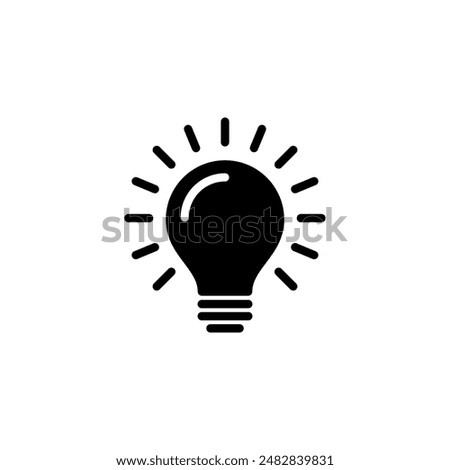 Lamp icon logo design. Light bulb sign and symbol. idea symbol.